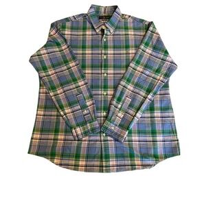 Mens Ralph Lauren Classic Fit Long Sleeve XXL Plaid Button Down Shirt
